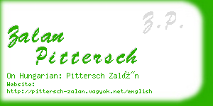 zalan pittersch business card